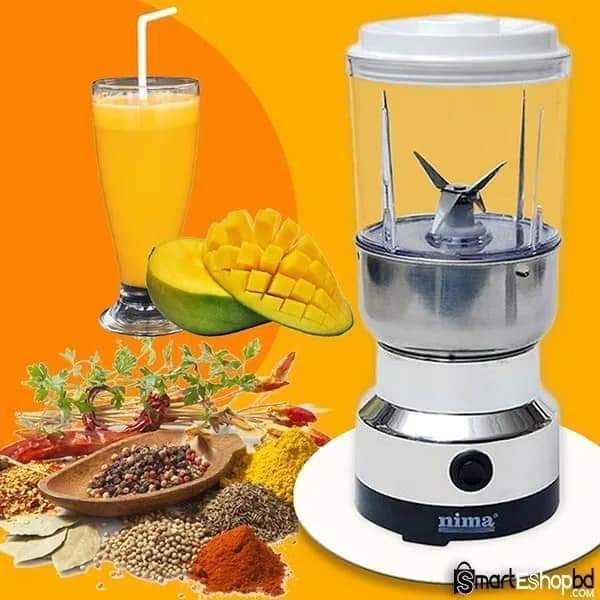 Nima Electric 2 in 1 Blender and Grinder & Juicer – Silver